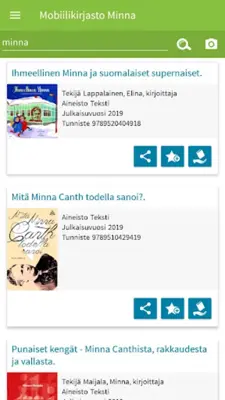 Mobiilikirjasto Minna android App screenshot 1